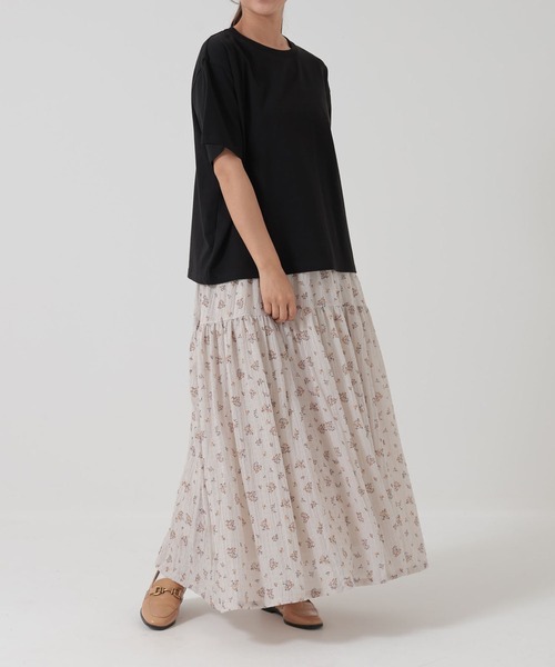 HEART MARKET(ハートマーケット)の「ワイドなTEE(Tシャツ/カットソー・レディース・ダークブラウン/ブラック/チャコール/グレイッシュベージュ/モカ/ホワイト/キャメル・SMALL/MEDIUM/LARGE)」の8枚目の写真