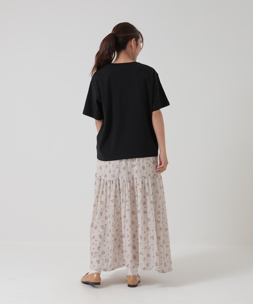 HEART MARKET(ハートマーケット)の「ワイドなTEE(Tシャツ/カットソー・レディース・ダークブラウン/ブラック/チャコール/グレイッシュベージュ/モカ/ホワイト/キャメル・SMALL/MEDIUM/LARGE)」の10枚目の写真