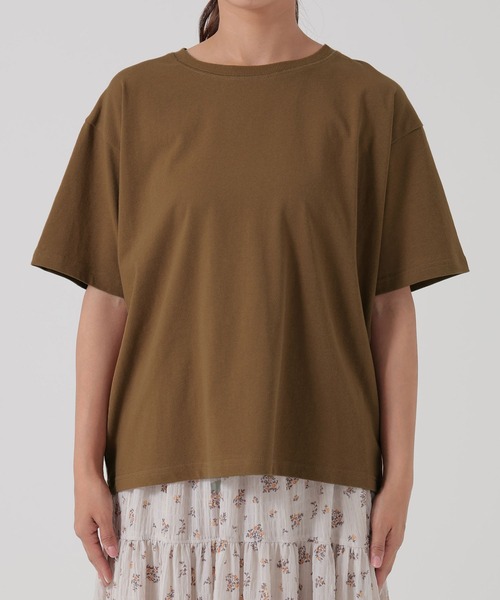 HEART MARKET(ハートマーケット)の「ワイドなTEE(Tシャツ/カットソー・レディース・ダークブラウン/ブラック/チャコール/グレイッシュベージュ/モカ/ホワイト/キャメル・SMALL/MEDIUM/LARGE)」の22枚目の写真