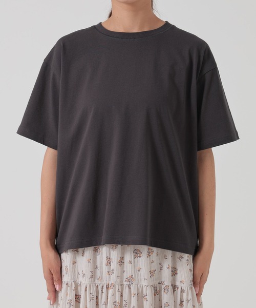 HEART MARKET(ハートマーケット)の「ワイドなTEE(Tシャツ/カットソー・レディース・ダークブラウン/ブラック/チャコール/グレイッシュベージュ/モカ/ホワイト/キャメル・SMALL/MEDIUM/LARGE)」の18枚目の写真