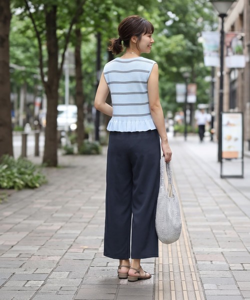 STYLE DELI（スタイルデリ）の「半端丈ラクちんポンチタックパンツ（その他パンツ・レディース・ブラック/ネイビー・02/01）」の16枚目の写真