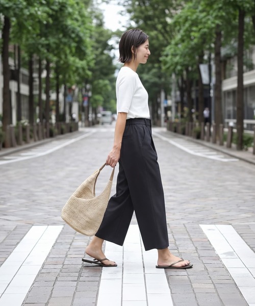 STYLE DELI（スタイルデリ）の「半端丈ラクちんポンチタックパンツ（その他パンツ・レディース・ブラック/ネイビー・02/01）」の20枚目の写真