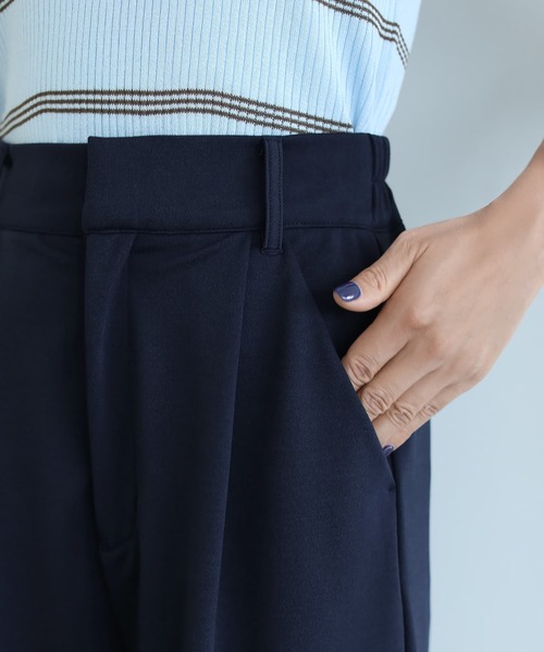 STYLE DELI（スタイルデリ）の「半端丈ラクちんポンチタックパンツ（その他パンツ・レディース・ブラック/ネイビー・02/01）」の8枚目の写真