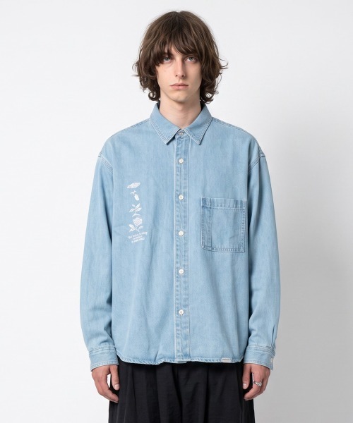 rehacer(レアセル)の「rehacer : Denim Daily Loose Shirt / デニム デイリー ルーズ シャツ(シャツ/ブラウス・メンズ・ライトインディゴブルー・MEDIUM/LARGE/X-LARGE/SMALL)」の1枚目の写真