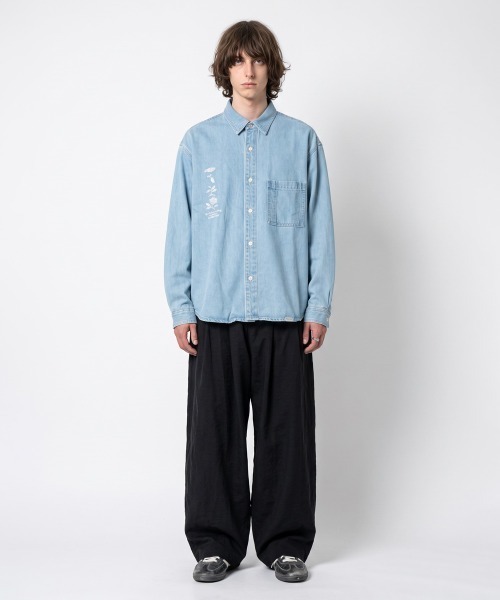 rehacer(レアセル)の「rehacer : Denim Daily Loose Shirt / デニム デイリー ルーズ シャツ(シャツ/ブラウス・メンズ・ライトインディゴブルー・MEDIUM/LARGE/X-LARGE/SMALL)」の4枚目の写真