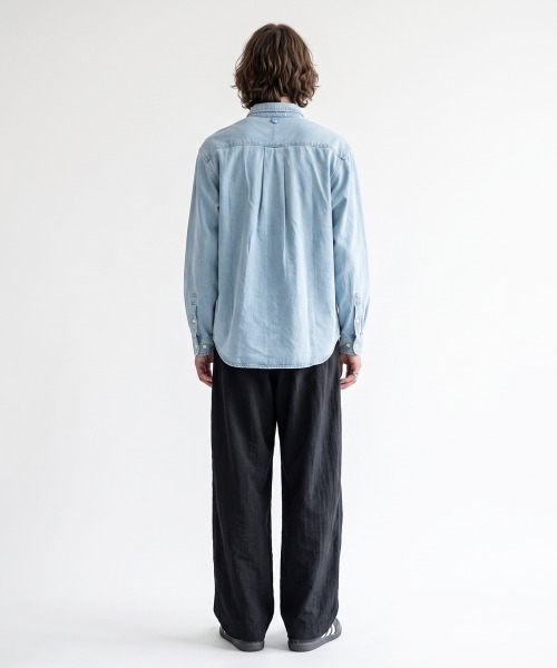 rehacer(レアセル)の「rehacer : Denim Daily Loose Shirt / デニム デイリー ルーズ シャツ(シャツ/ブラウス・メンズ・ライトインディゴブルー・MEDIUM/LARGE/X-LARGE/SMALL)」の5枚目の写真