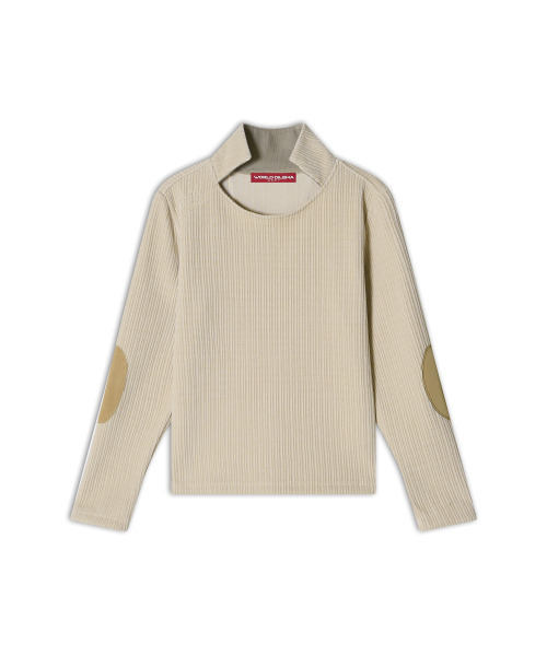 WORLDDILEMA（ワールドジレンマ）の「High Neck Knit Long Sleeve T-Shirts (Beige)（ニット/セーター・レディース・その他・44）」の4枚目の写真