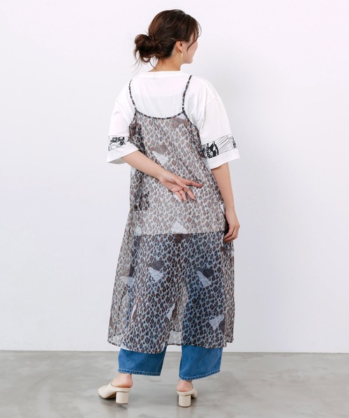 ScoLar(スカラー)の「162719:3柄展開 ボイルガーゼシアーワンピ(ワンピース・レディース・ブラック/ブラウン/オフホワイト・M)」の17枚目の写真