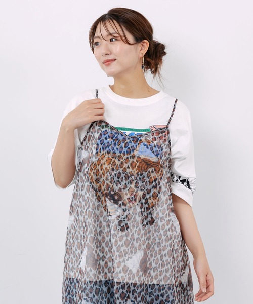 ScoLar(スカラー)の「162719:3柄展開 ボイルガーゼシアーワンピ(ワンピース・レディース・ブラック/ブラウン/オフホワイト・M)」の18枚目の写真