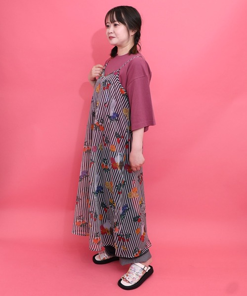 ScoLar(スカラー)の「162719:3柄展開 ボイルガーゼシアーワンピ(ワンピース・レディース・ブラック/ブラウン/オフホワイト・M)」の22枚目の写真