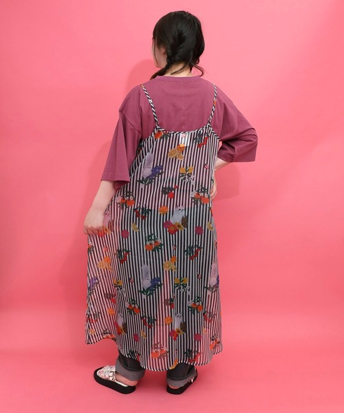 ScoLar(スカラー)の「162719:3柄展開 ボイルガーゼシアーワンピ(ワンピース・レディース・ブラック/ブラウン/オフホワイト・M)」の4枚目の写真