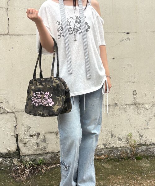 THE GREEN LAB（ザグリーンラボ）の「ストライプタイワンショルダー半袖[ホワイト]（Tシャツ/カットソー・レディース・その他・FREE）」の15枚目の写真