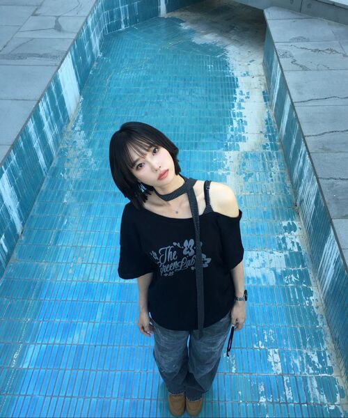 THE GREEN LAB（ザグリーンラボ）の「ストライプタイワンショルダー半袖[ホワイト]（Tシャツ/カットソー・レディース・その他・FREE）」の21枚目の写真