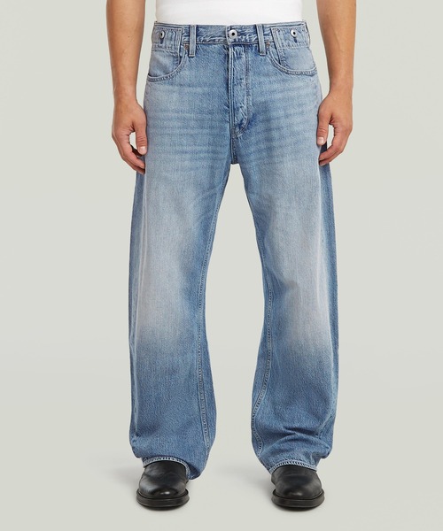 G-STAR(ジースター)の「BEND 3D LOOSE JEANS/ヴィンテージライク立体裁断ワイドテーパードカーブジーンズ(デニムパンツ・メンズ・ライトインディゴブルー・33/30/32/30/31/30/30/30/29/30/28/30/34/30)」の1枚目の写真