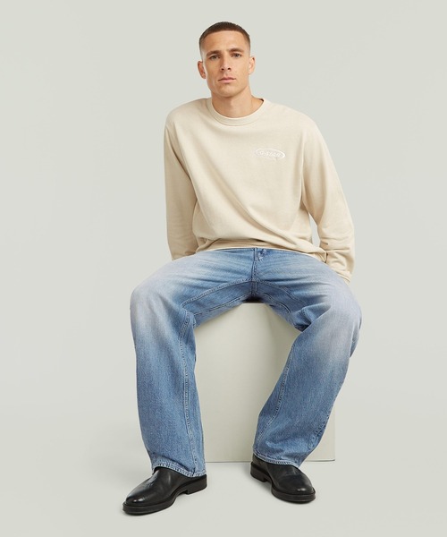 G-STAR(ジースター)の「BEND 3D LOOSE JEANS/ヴィンテージライク立体裁断ワイドテーパードカーブジーンズ(デニムパンツ・メンズ・ライトインディゴブルー・33/30/32/30/31/30/30/30/29/30/28/30/34/30)」の4枚目の写真