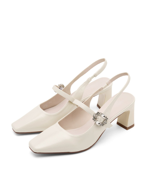SPUR(シュプール)の「ラッサーネMJスリングバックパンプスヒール6.8cm -WS9017(パンプス・レディース・アイボリー/シルバー/ブラック・22.5cm/23cm/23.5cm/24cm/24.5cm/25cm)」の14枚目の写真