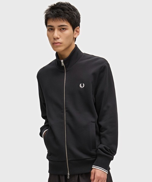 FRED PERRY（フレッドペリー）の「Zip Through Sweatshirt／ジップスルースウェット（スウェット・メンズ・ブラック/グレー/ベージュ・S/M/L）」の2枚目の写真
