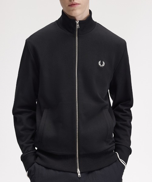 FRED PERRY（フレッドペリー）の「Zip Through Sweatshirt／ジップスルースウェット（スウェット・メンズ・ブラック/グレー/ベージュ・S/M/L）」の8枚目の写真