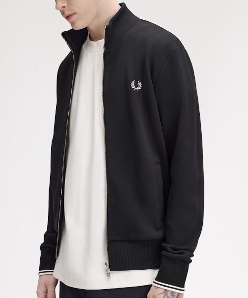 FRED PERRY（フレッドペリー）の「Zip Through Sweatshirt／ジップスルースウェット（スウェット・メンズ・ブラック/グレー/ベージュ・S/M/L）」の9枚目の写真