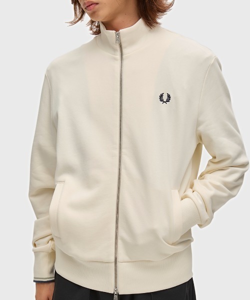 FRED PERRY（フレッドペリー）の「Zip Through Sweatshirt／ジップスルースウェット（スウェット・メンズ・ブラック/グレー/ベージュ・S/M/L）」の14枚目の写真
