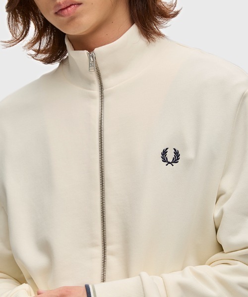 FRED PERRY（フレッドペリー）の「Zip Through Sweatshirt／ジップスルースウェット（スウェット・メンズ・ブラック/グレー/ベージュ・S/M/L）」の15枚目の写真