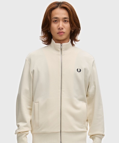 FRED PERRY（フレッドペリー）の「Zip Through Sweatshirt／ジップスルースウェット（スウェット・メンズ・ブラック/グレー/ベージュ・S/M/L）」の16枚目の写真