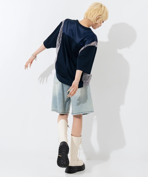ANAP(アナップ)の「レースナンバリングゲームシャツ(Tシャツ/カットソー・レディース・ネイビー/オフホワイト・F)」の14枚目の写真