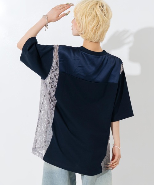 ANAP(アナップ)の「レースナンバリングゲームシャツ(Tシャツ/カットソー・レディース・ネイビー/オフホワイト・F)」の12枚目の写真