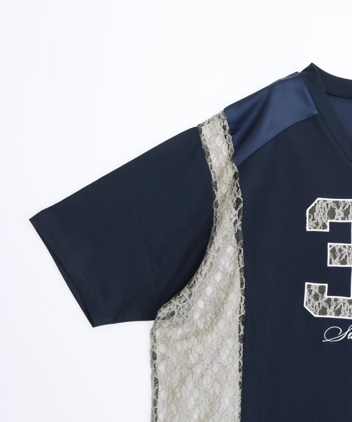 ANAP(アナップ)の「レースナンバリングゲームシャツ(Tシャツ/カットソー・レディース・ネイビー/オフホワイト・F)」の18枚目の写真