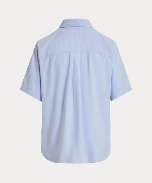 POLO RALPH LAUREN(ポロ ラルフ ローレン)の「コットン オックスフォード ショートスリーブ シャツ(シャツ/ブラウス・レディース・ブルー・S/M/L/XS)」の6枚目の写真