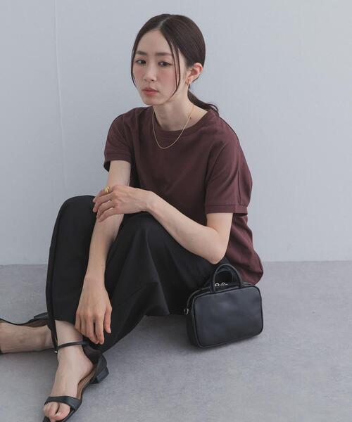 URBAN RESEARCH DOORS(アーバンリサーチドアーズ)の「『UR TECH ひやサラクール』バックポイントタックプルオーバー(Tシャツ/カットソー・レディース・ネイビー/オフホワイト/ピンク/ブラウン・FREE)」の16枚目の写真