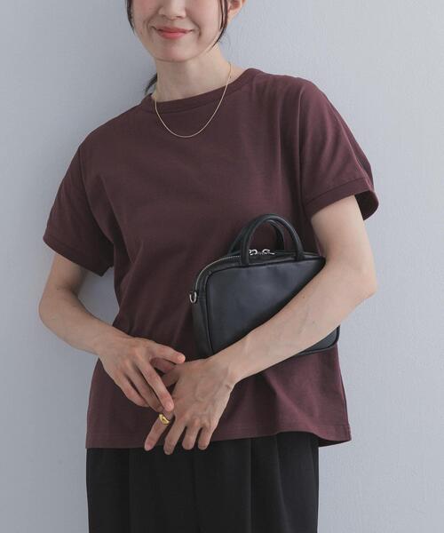 URBAN RESEARCH DOORS(アーバンリサーチドアーズ)の「『UR TECH ひやサラクール』バックポイントタックプルオーバー(Tシャツ/カットソー・レディース・ネイビー/オフホワイト/ピンク/ブラウン・FREE)」の17枚目の写真