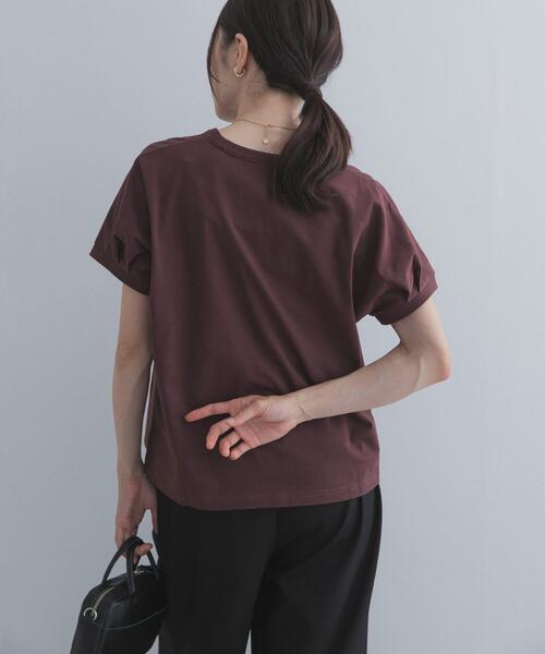 URBAN RESEARCH DOORS(アーバンリサーチドアーズ)の「『UR TECH ひやサラクール』バックポイントタックプルオーバー(Tシャツ/カットソー・レディース・ネイビー/オフホワイト/ピンク/ブラウン・FREE)」の19枚目の写真
