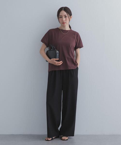 URBAN RESEARCH DOORS(アーバンリサーチドアーズ)の「『UR TECH ひやサラクール』バックポイントタックプルオーバー(Tシャツ/カットソー・レディース・ネイビー/オフホワイト/ピンク/ブラウン・FREE)」の22枚目の写真