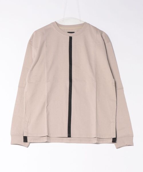 MMMM(エムエムエムエム)の「《MMMM》シルキーコットン セパレートライン ロンT(Tシャツ/カットソー・メンズ・グレイッシュベージュ・MEDIUM)」の1枚目の写真