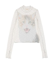 Candy Stripper | CAT FACE LACE トップス(Tシャツ/カットソー)