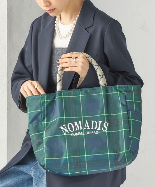 SHIPS(シップス)の「【SHIPS別注】NOMADIS: SAC2 W/16 CHECK(ハンドバッグ・レディース・グリーン/ブラック・ONE SIZE)」の7枚目の写真