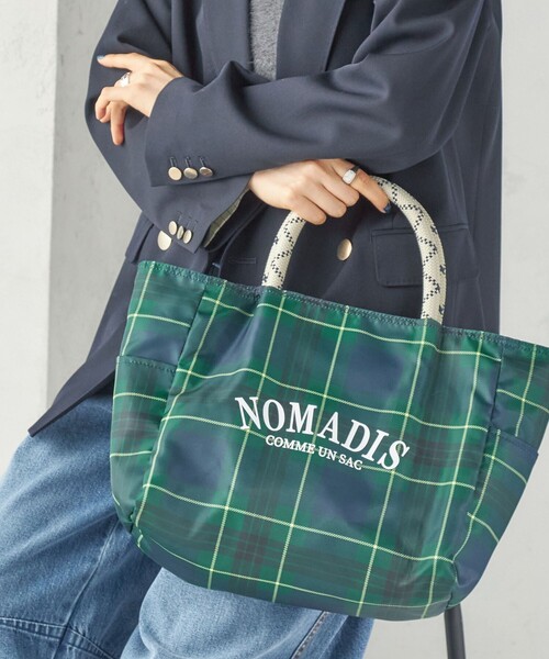 SHIPS(シップス)の「【SHIPS別注】NOMADIS: SAC2 W/16 CHECK(ハンドバッグ・レディース・グリーン/ブラック・ONE SIZE)」の8枚目の写真