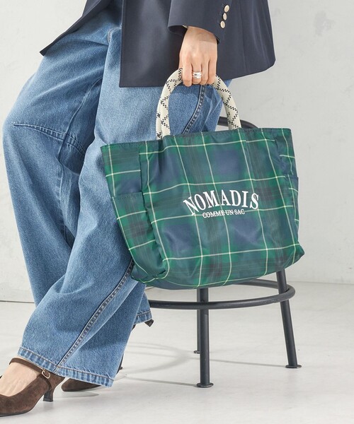SHIPS(シップス)の「【SHIPS別注】NOMADIS: SAC2 W/16 CHECK(ハンドバッグ・レディース・グリーン/ブラック・ONE SIZE)」の9枚目の写真