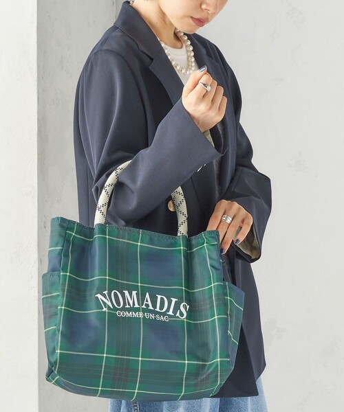 SHIPS(シップス)の「【SHIPS別注】NOMADIS: SAC2 W/16 CHECK(ハンドバッグ・レディース・グリーン/ブラック・ONE SIZE)」の11枚目の写真