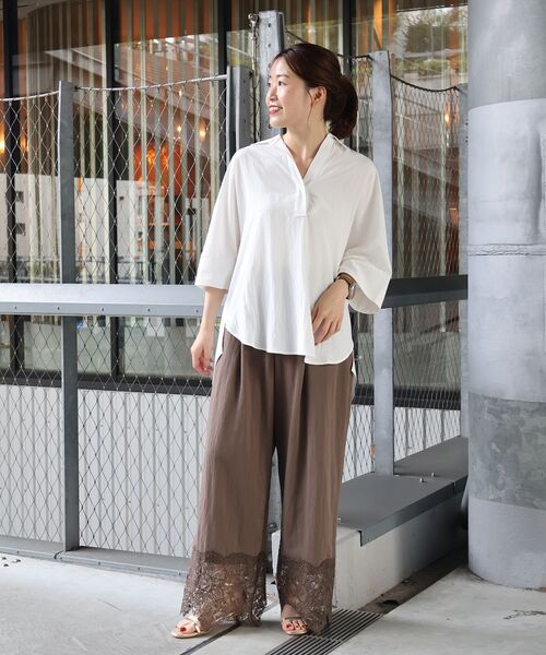 le.coeur blanc(ルクールブラン)の「裾レースドッキングパンツ(その他パンツ・レディース・ブラック/ブラウン・38)」の16枚目の写真