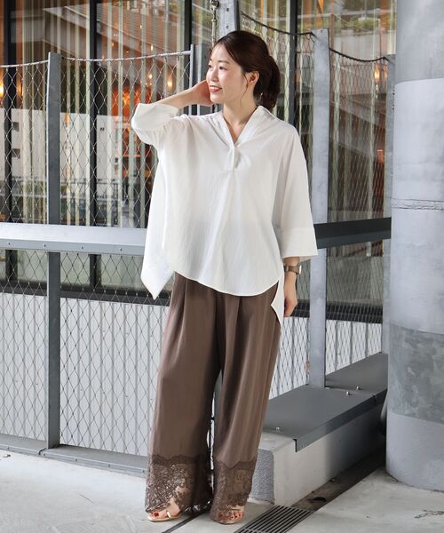 le.coeur blanc(ルクールブラン)の「裾レースドッキングパンツ(その他パンツ・レディース・ブラック/ブラウン・38)」の14枚目の写真