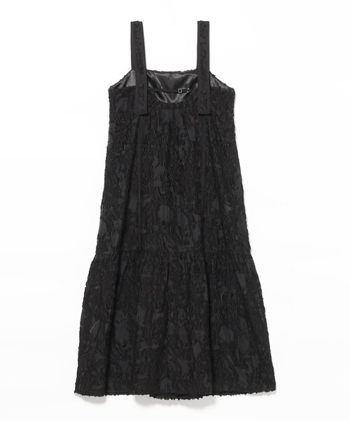 Ray BEAMS(レイビームス)の「ジャカード ティアード キャミ ワンピース(ワンピース・レディース・ブラック/アイボリー・ONE SIZE)」の9枚目の写真