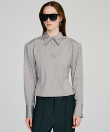 PRANK PROJECT | 【2026Autumn Pre-Order】ショルダーパッドハイストレッチブロードシャツ / Shoulder Pad High-Stretch Broadcloth Shirt(シャツ/ブラウス)