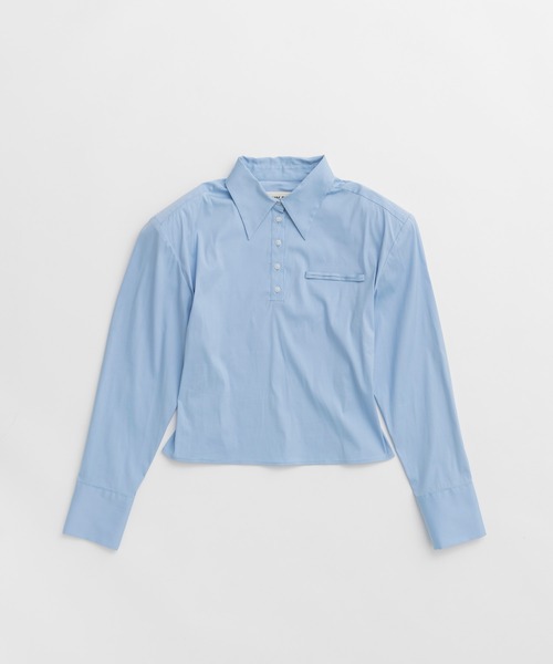 PRANK PROJECT(プランクプロジェクト)の「【2026Autumn Pre-Order】ショルダーパッドハイストレッチブロードシャツ / Shoulder Pad High-Stretch Broadcloth Shirt(シャツ/ブラウス・レディース・サックスブルー/グレー/ホワイト・FREE)」の16枚目の写真