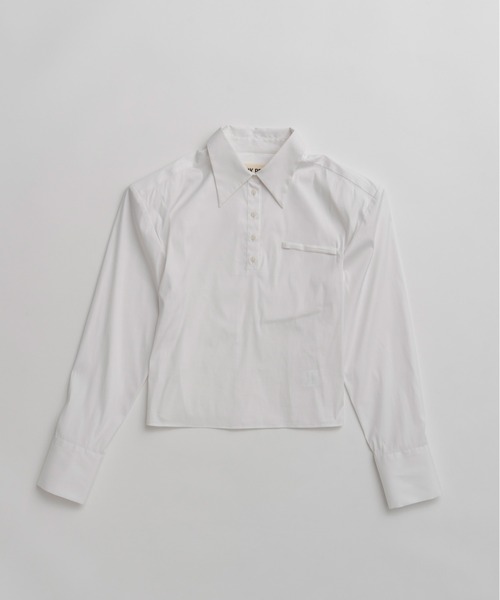 PRANK PROJECT(プランクプロジェクト)の「【2026Autumn Pre-Order】ショルダーパッドハイストレッチブロードシャツ / Shoulder Pad High-Stretch Broadcloth Shirt(シャツ/ブラウス・レディース・サックスブルー/グレー/ホワイト・FREE)」の15枚目の写真
