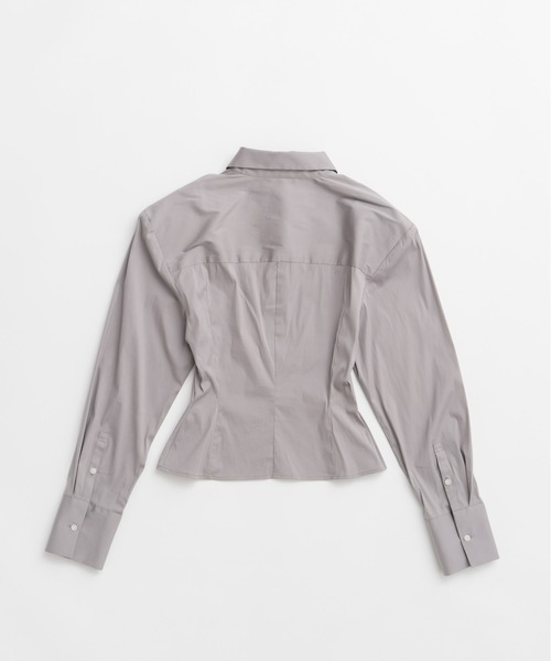 PRANK PROJECT(プランクプロジェクト)の「【2026Autumn Pre-Order】ショルダーパッドハイストレッチブロードシャツ / Shoulder Pad High-Stretch Broadcloth Shirt(シャツ/ブラウス・レディース・サックスブルー/グレー/ホワイト・FREE)」の18枚目の写真