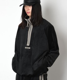 ベロアハーフジッププルオーバーVelour Half zip pullover