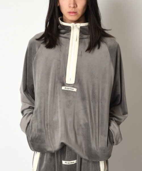 SUPERTHANKS(スーパーサンクス)の「ベロアハーフジッププルオーバーVelour Half zip pullover(スウェット・メンズ・ブラック×グレー/グレー×ホワイト/ブラック×ブラック/グレー・L/M/S)」の21枚目の写真