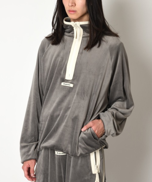 SUPERTHANKS(スーパーサンクス)の「ベロアハーフジッププルオーバーVelour Half zip pullover(スウェット・メンズ・ブラック×グレー/グレー×ホワイト/ブラック×ブラック/グレー・L/M/S)」の22枚目の写真